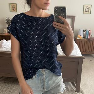 Theory Silk Star Print Top